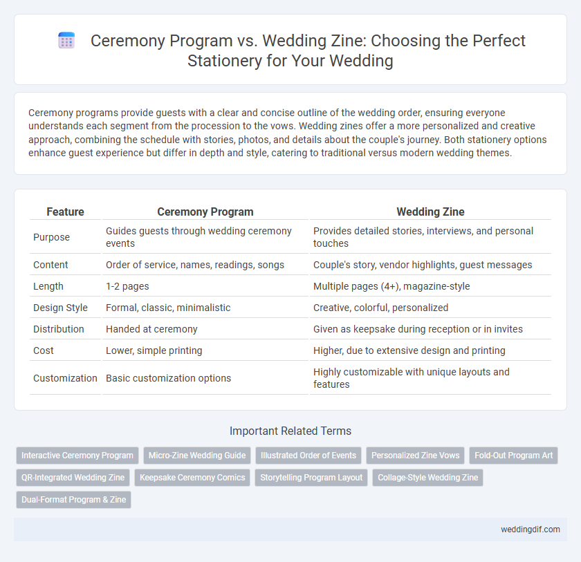 Ceremony Program vs. Wedding Zine: Choosing the Perfect Stationery for Your Wedding