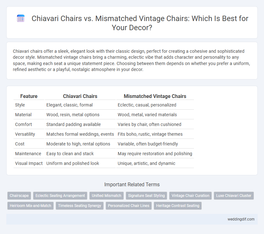 Chiavari Chairs vs. Mismatched Vintage Chairs: Which Is Best for Your Decor?