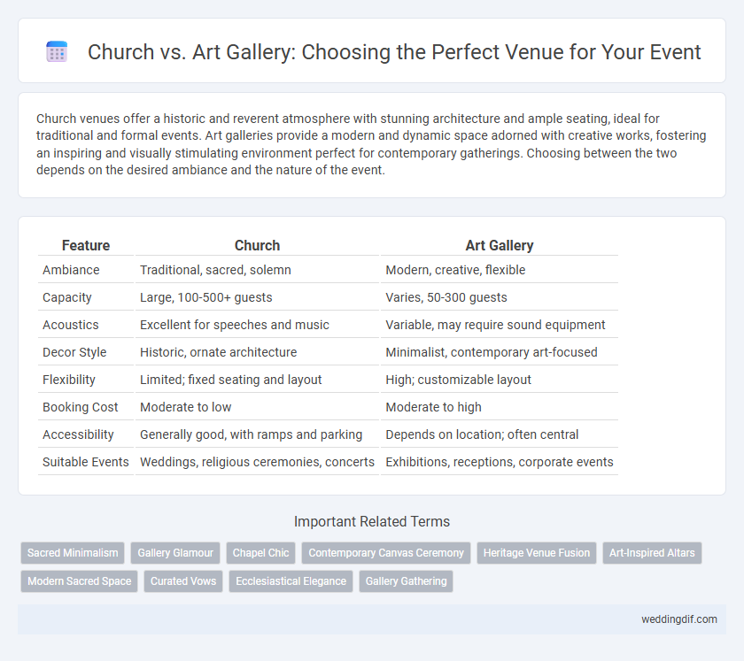 Church vs. Art Gallery: Choosing the Perfect Venue for Your Event