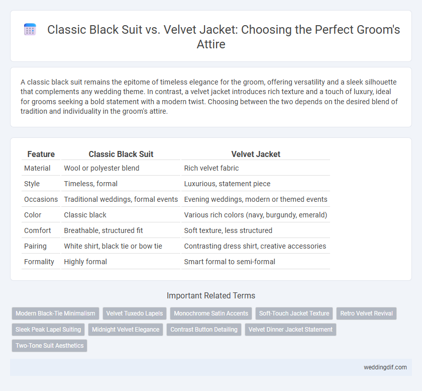 Classic Black Suit vs. Velvet Jacket: Choosing the Perfect Groom's Attire