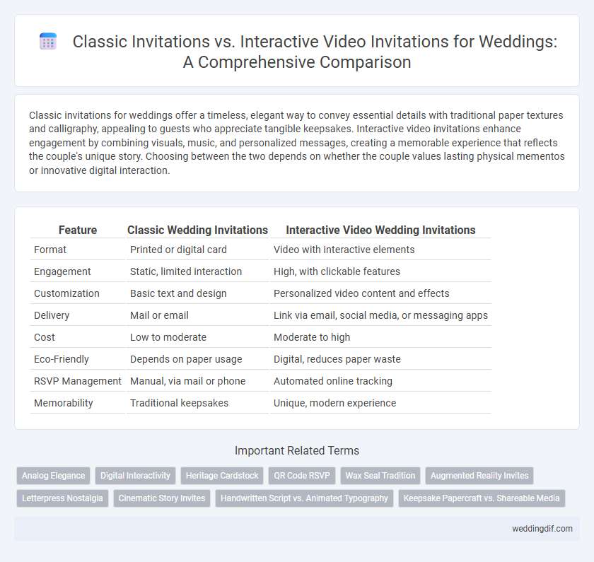 Classic Invitations vs. Interactive Video Invitations for Weddings: A Comprehensive Comparison