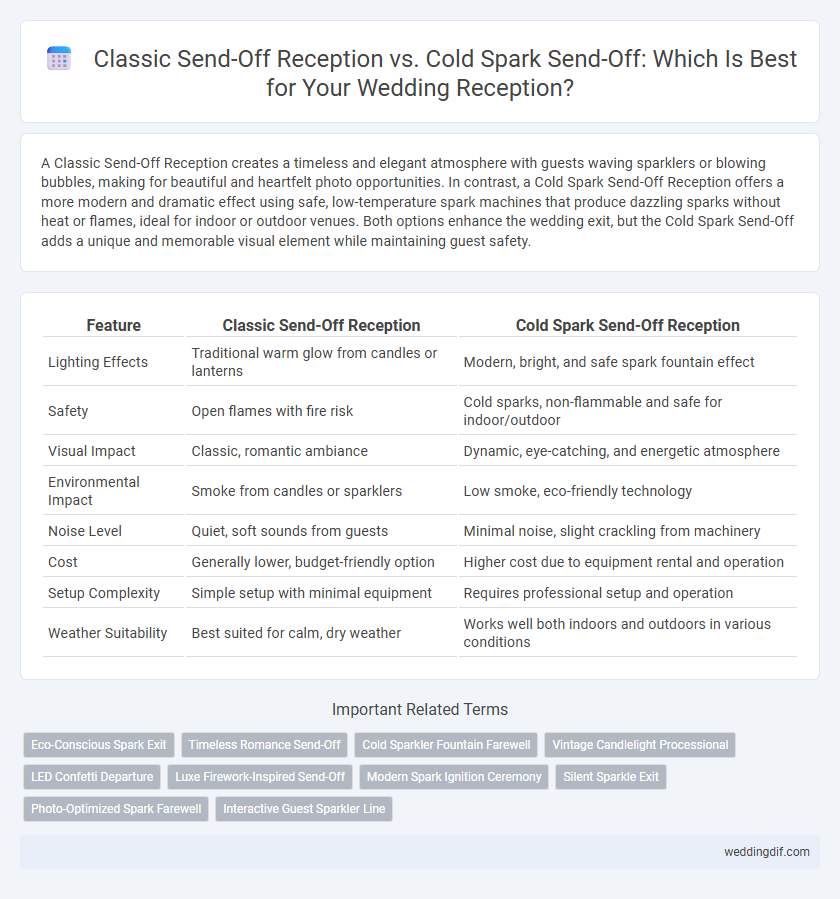 Classic Send-Off Reception vs. Cold Spark Send-Off: Which Is Best for Your Wedding Reception?