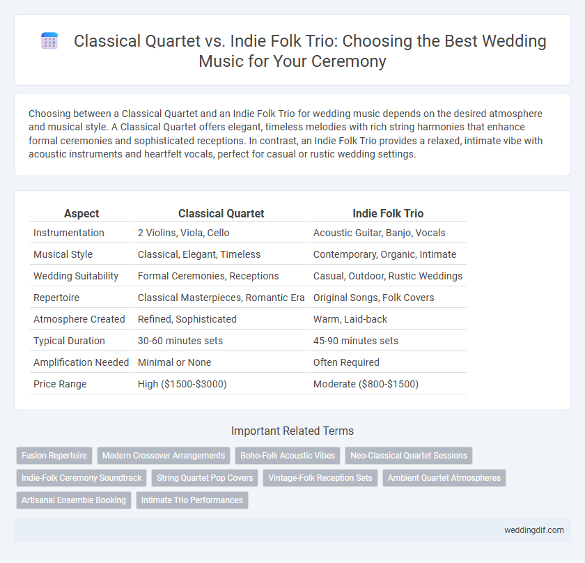 Classical Quartet vs. Indie Folk Trio: Choosing the Best Wedding Music for Your Ceremony