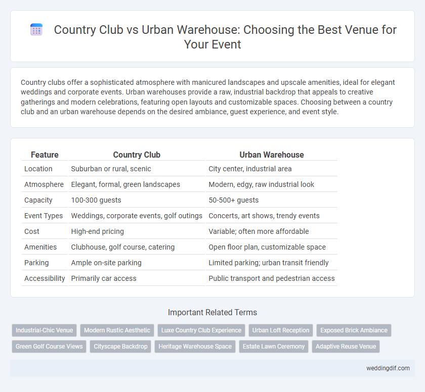 Country Club vs Urban Warehouse: Choosing the Best Venue for Your Event