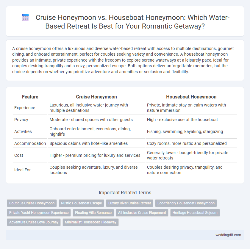 Cruise Honeymoon vs. Houseboat Honeymoon: Which Water-Based Retreat Is Best for Your Romantic Getaway?