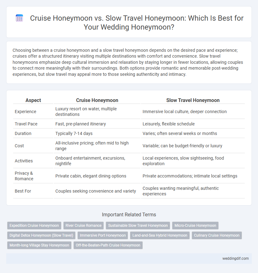 Cruise Honeymoon vs. Slow Travel Honeymoon: Which Is Best for Your Wedding Honeymoon?