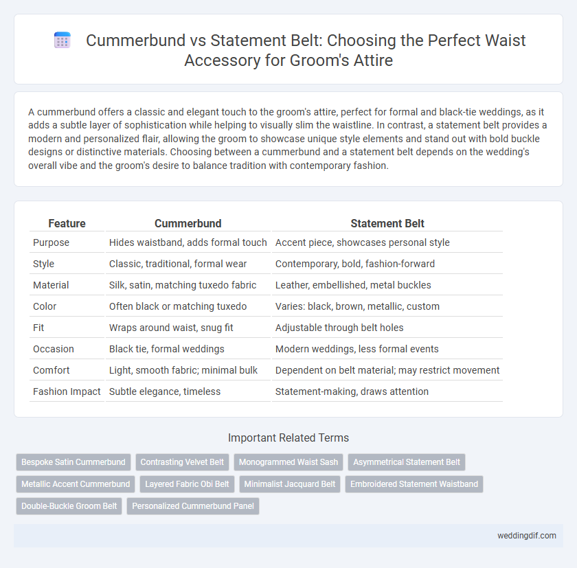 Cummerbund vs Statement Belt: Choosing the Perfect Waist Accessory for Groom's Attire