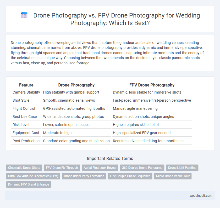 Drone Photography vs. FPV Drone Photography for Wedding Photography: Which Is Best?