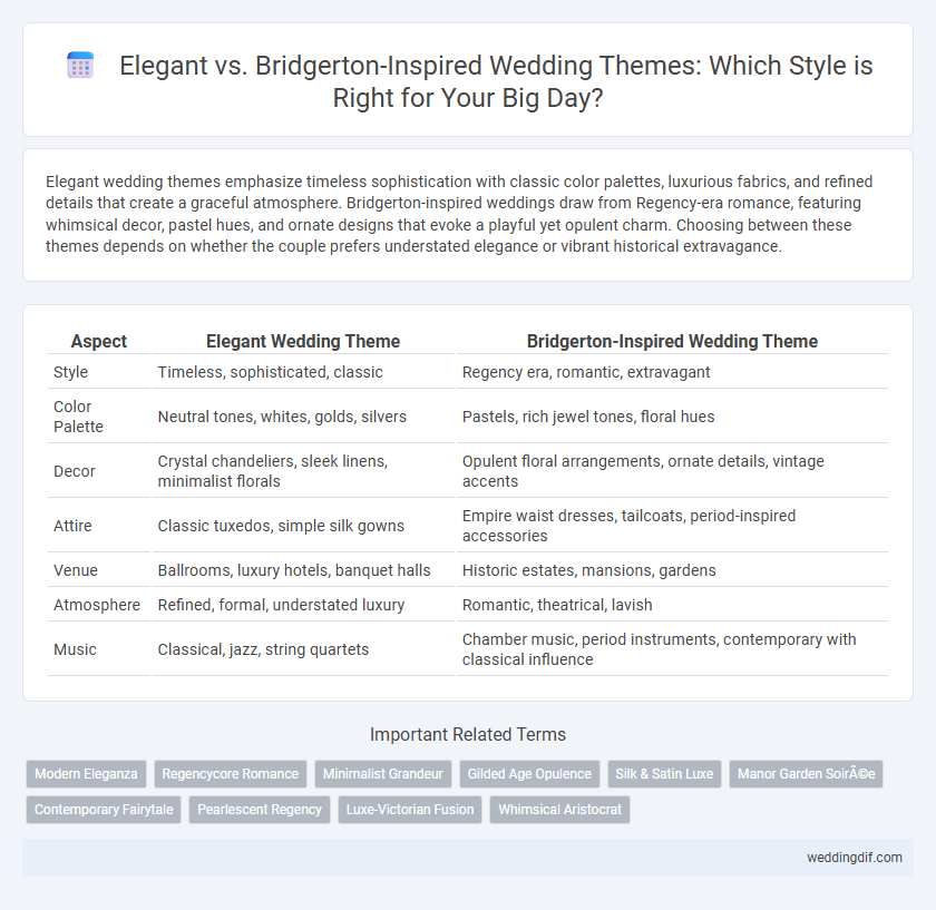 Elegant vs. Bridgerton-Inspired Wedding Themes: Which Style is Right for Your Big Day?