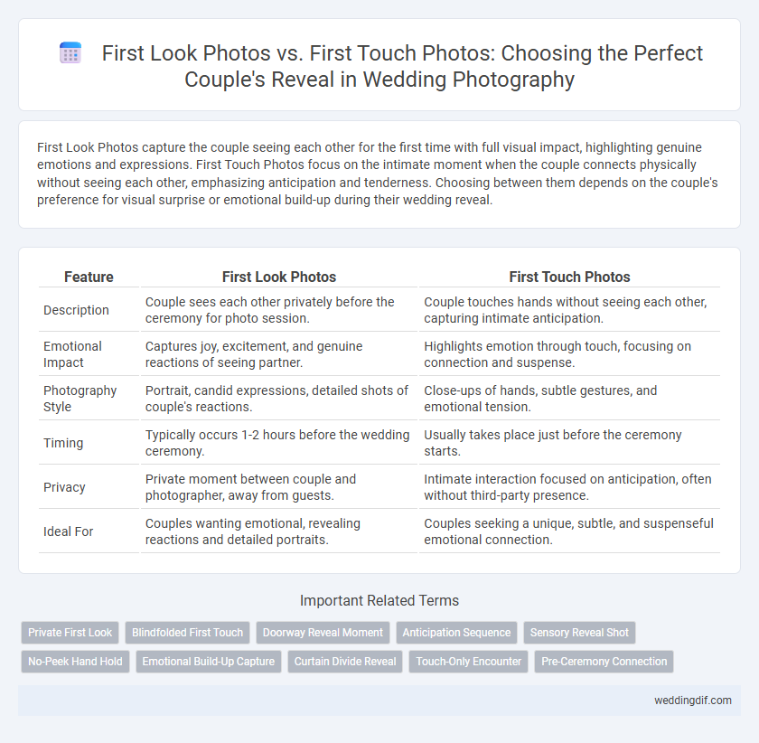 First Look Photos vs. First Touch Photos: Choosing the Perfect Couple's Reveal in Wedding Photography
