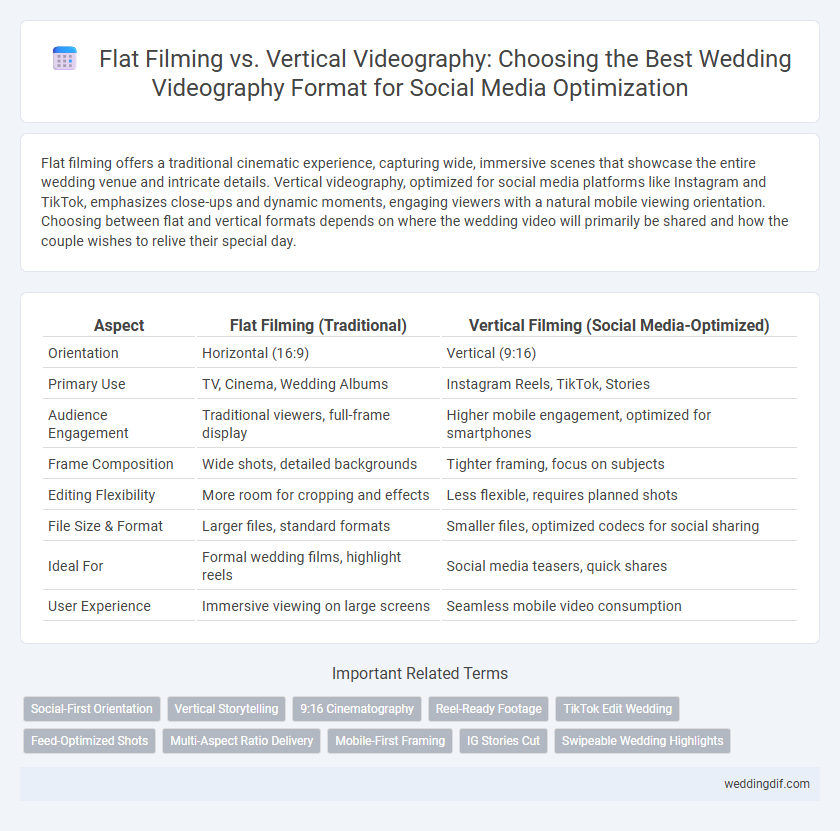 Flat Filming vs. Vertical Videography: Choosing the Best Wedding Videography Format for Social Media Optimization