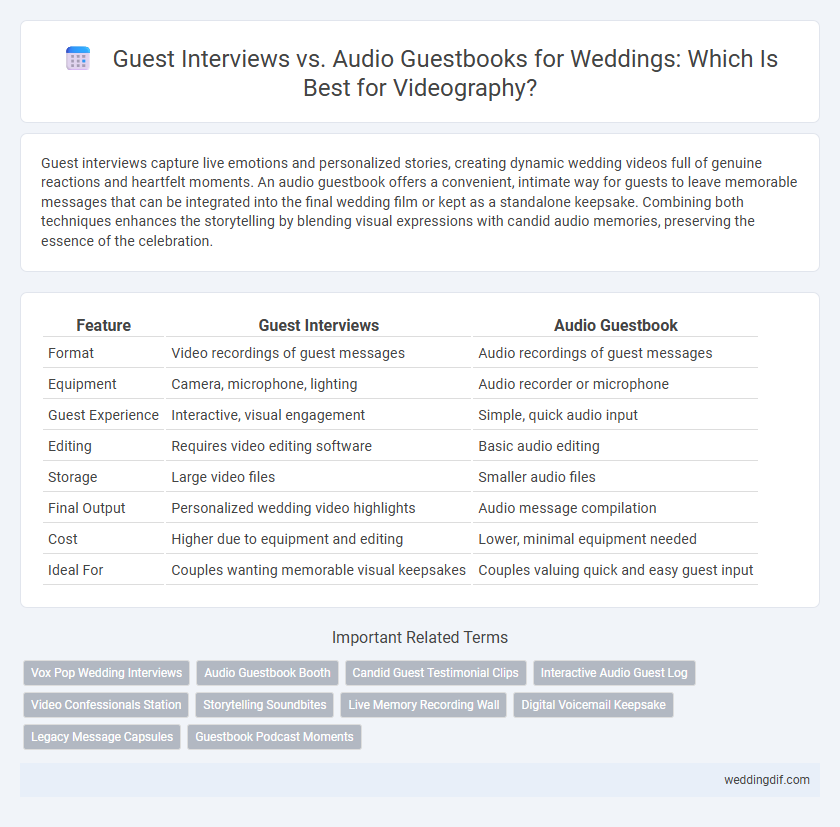 Guest Interviews vs. Audio Guestbooks for Weddings: Which Is Best for Videography?