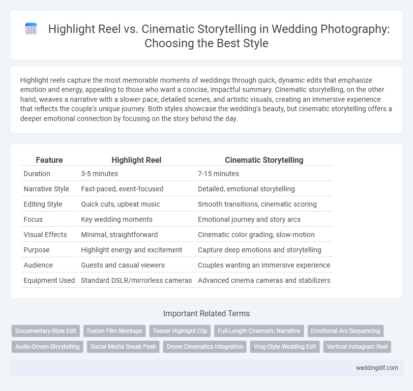 Highlight Reel vs. Cinematic Storytelling in Wedding Photography: Choosing the Best Style