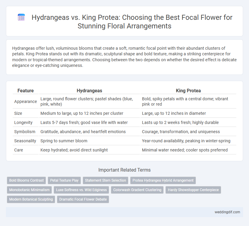 Hydrangeas vs. King Protea: Choosing the Best Focal Flower for Stunning Floral Arrangements