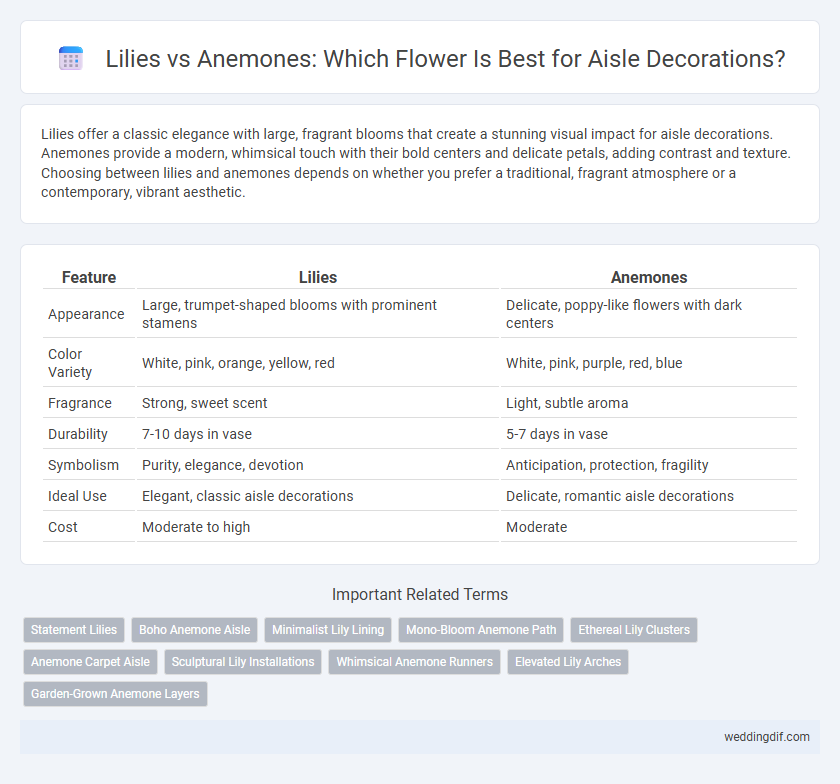 Lilies vs Anemones: Which Flower Is Best for Aisle Decorations?