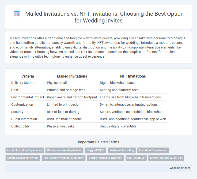 Mailed Invitations vs. NFT Invitations: Choosing the Best Option for Wedding Invites