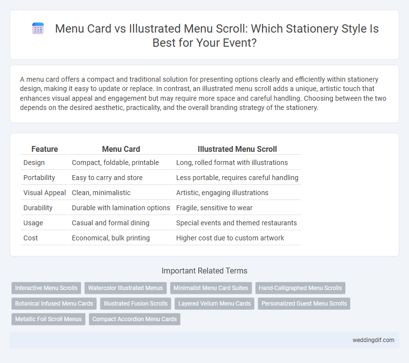 Menu Card vs Illustrated Menu Scroll: Which Stationery Style Is Best for Your Event?