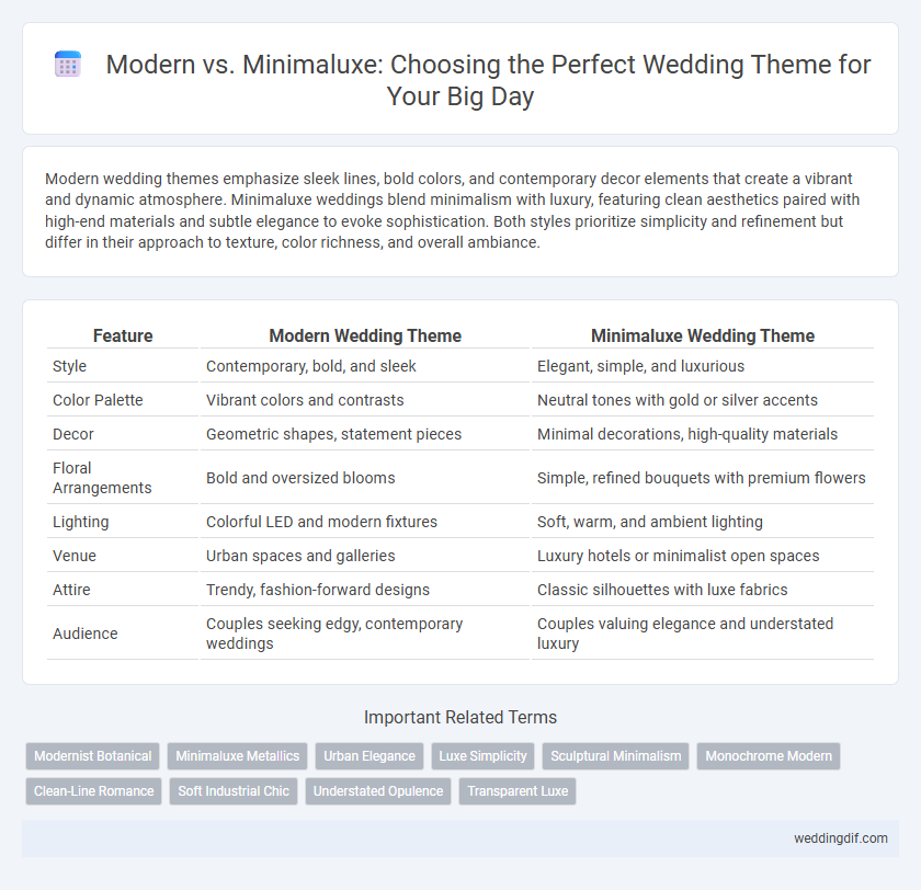 Modern vs. Minimaluxe: Choosing the Perfect Wedding Theme for Your Big Day
