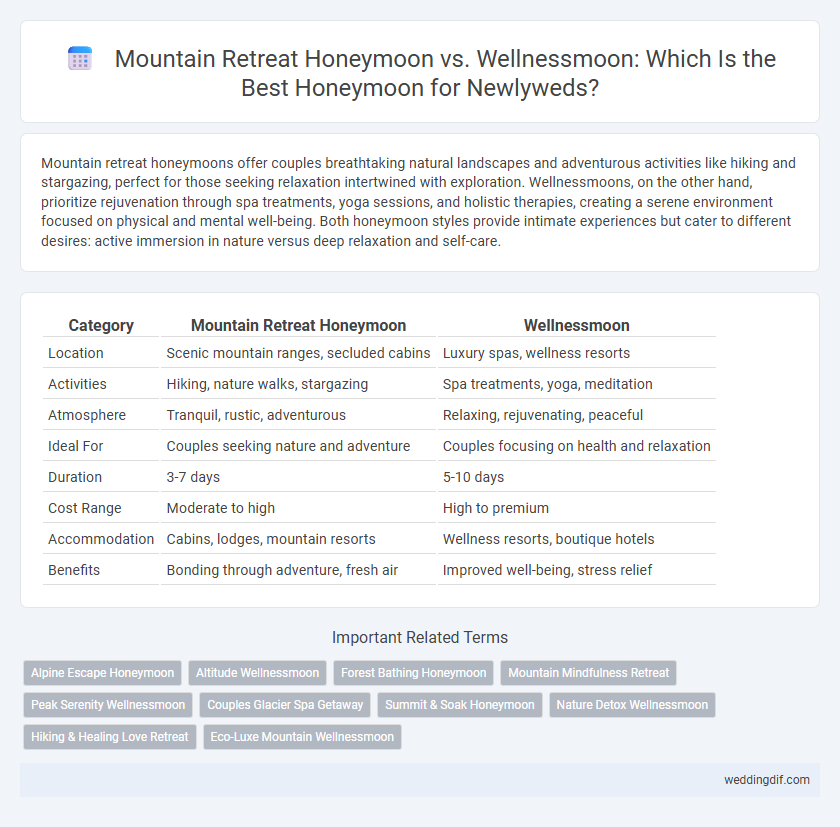Mountain Retreat Honeymoon vs. Wellnessmoon: Which Is the Best Honeymoon for Newlyweds?