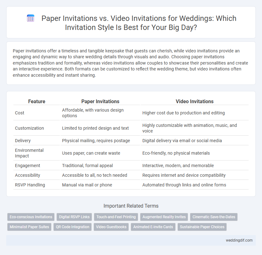 Paper Invitations vs. Video Invitations for Weddings: Which Invitation Style Is Best for Your Big Day?