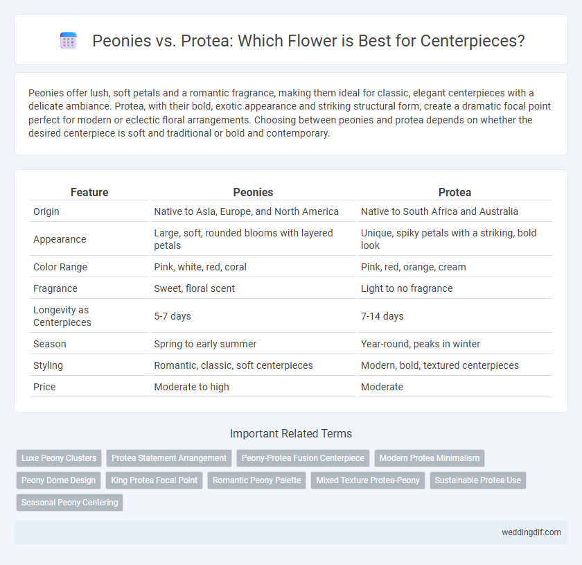 Peonies vs. Protea: Which Flower is Best for Centerpieces?