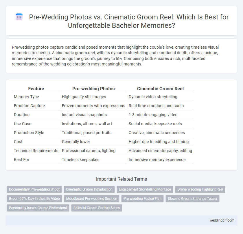 Pre-Wedding Photos vs. Cinematic Groom Reel: Which Is Best for Unforgettable Bachelor Memories?