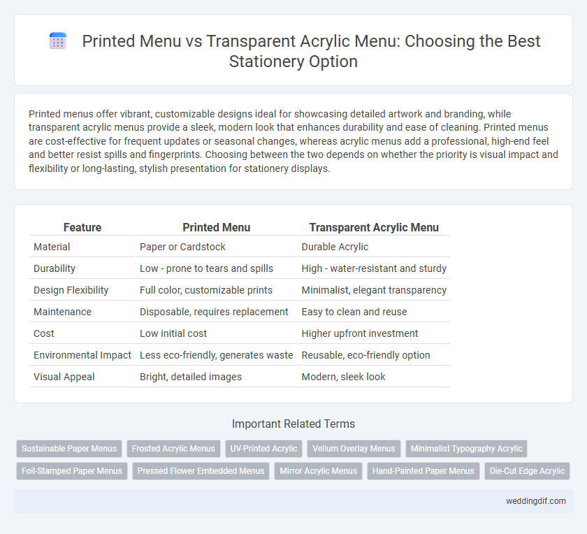 Printed Menu vs Transparent Acrylic Menu: Choosing the Best Stationery Option