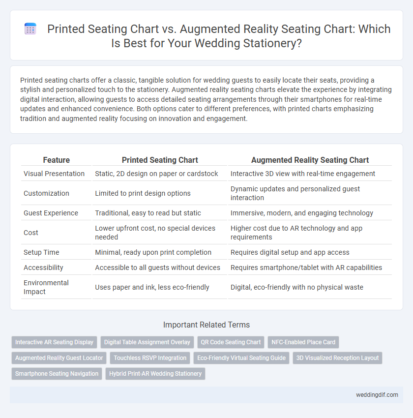 Printed Seating Chart vs. Augmented Reality Seating Chart: Which Is Best for Your Wedding Stationery?