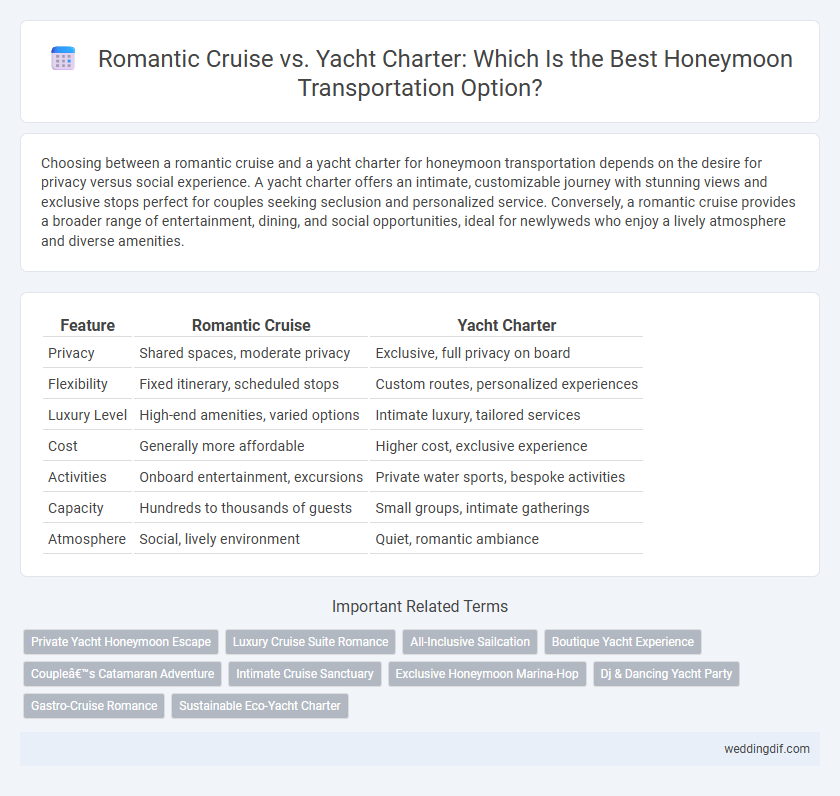 Romantic Cruise vs. Yacht Charter: Which Is the Best Honeymoon Transportation Option?