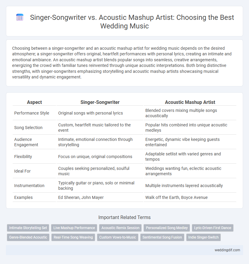 Singer-Songwriter vs. Acoustic Mashup Artist: Choosing the Best Wedding Music