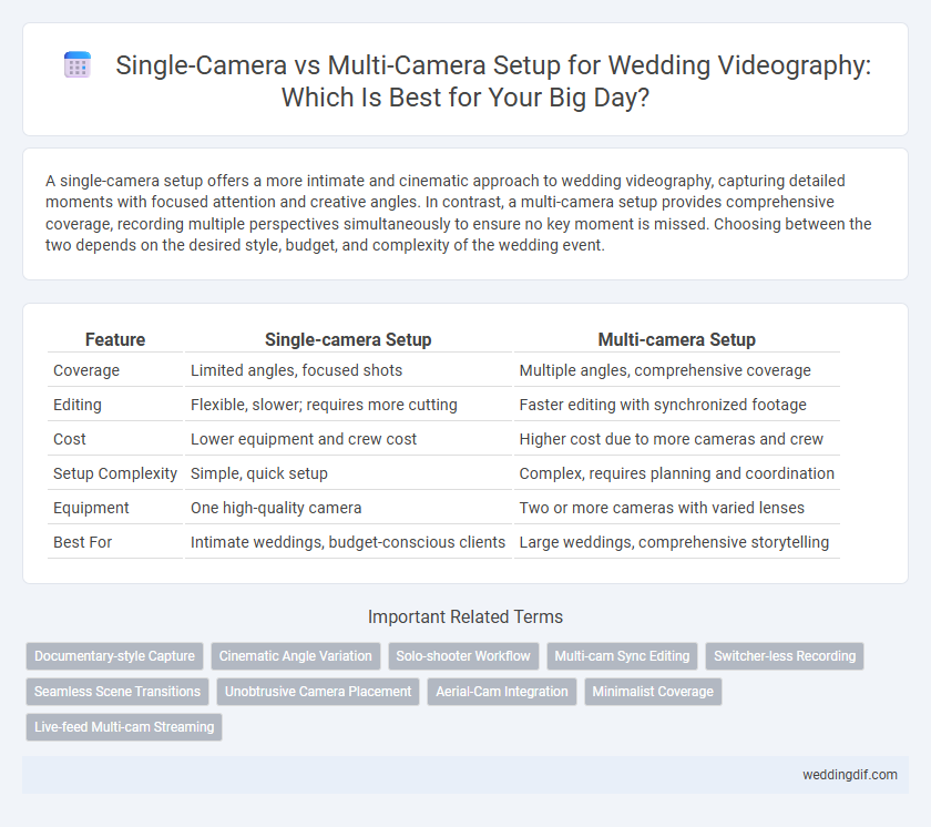 Single-Camera vs Multi-Camera Setup for Wedding Videography: Which Is Best for Your Big Day?