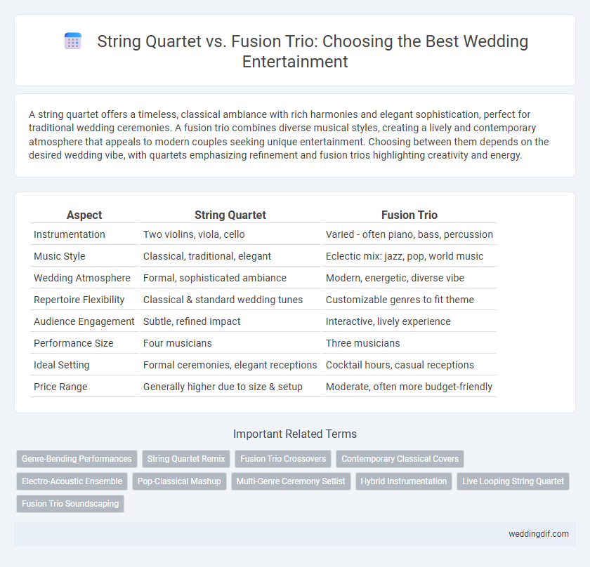 String Quartet vs. Fusion Trio: Choosing the Best Wedding Entertainment