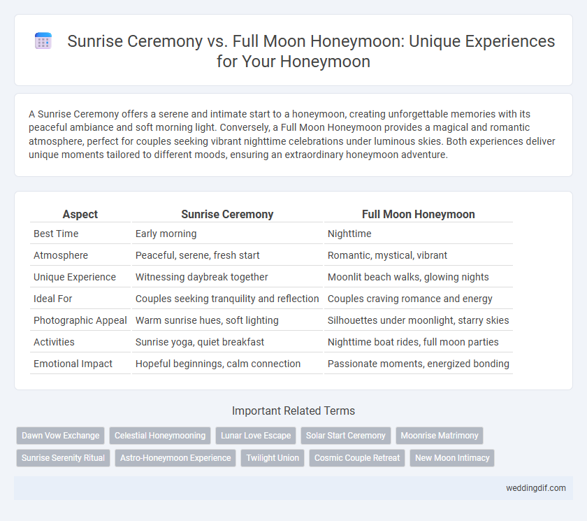 Sunrise Ceremony vs. Full Moon Honeymoon: Unique Experiences for Your Honeymoon