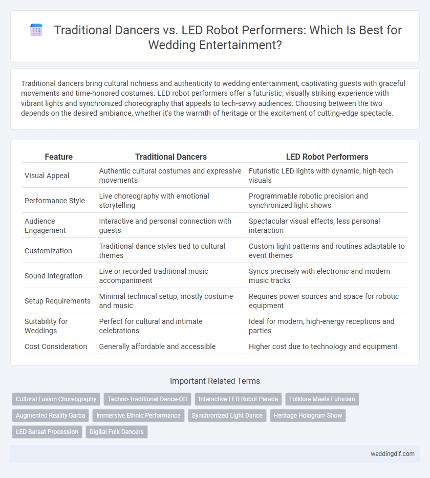 Traditional Dancers vs. LED Robot Performers: Which Is Best for Wedding Entertainment?