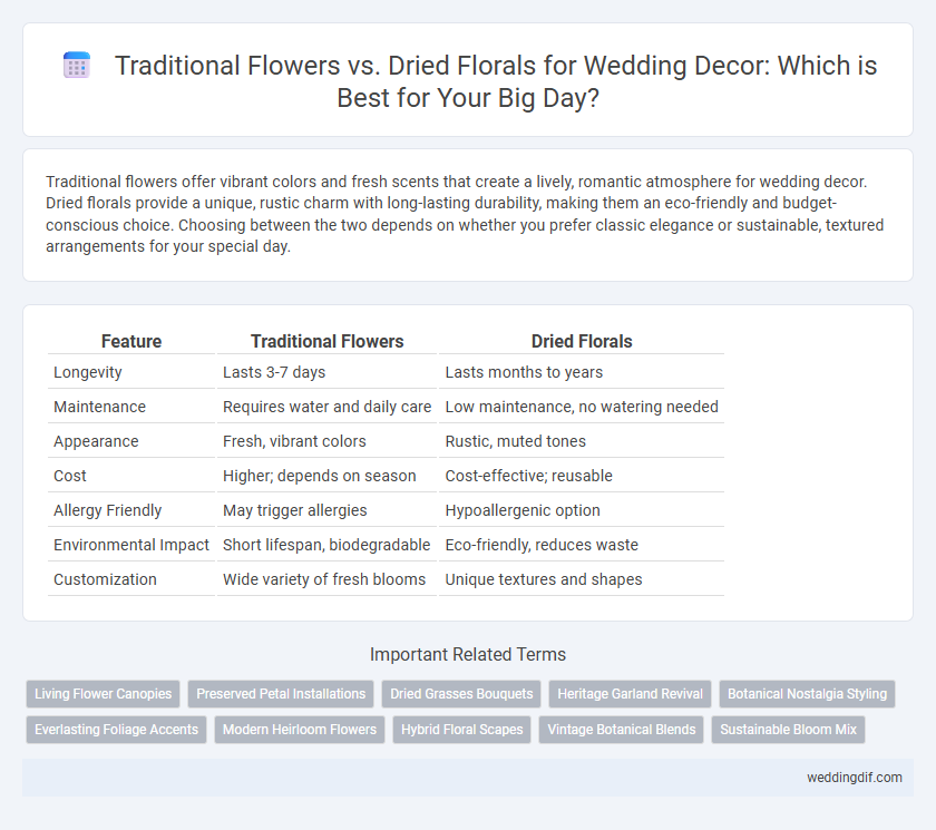 Traditional Flowers vs. Dried Florals for Wedding Decor: Which is Best for Your Big Day?