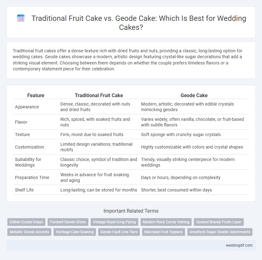 Traditional Fruit Cake vs. Geode Cake: Which Is Best for Wedding Cakes?