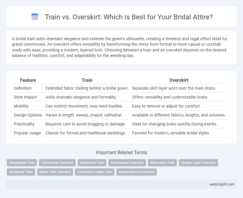 Train vs. Overskirt: Which Is Best for Your Bridal Attire?