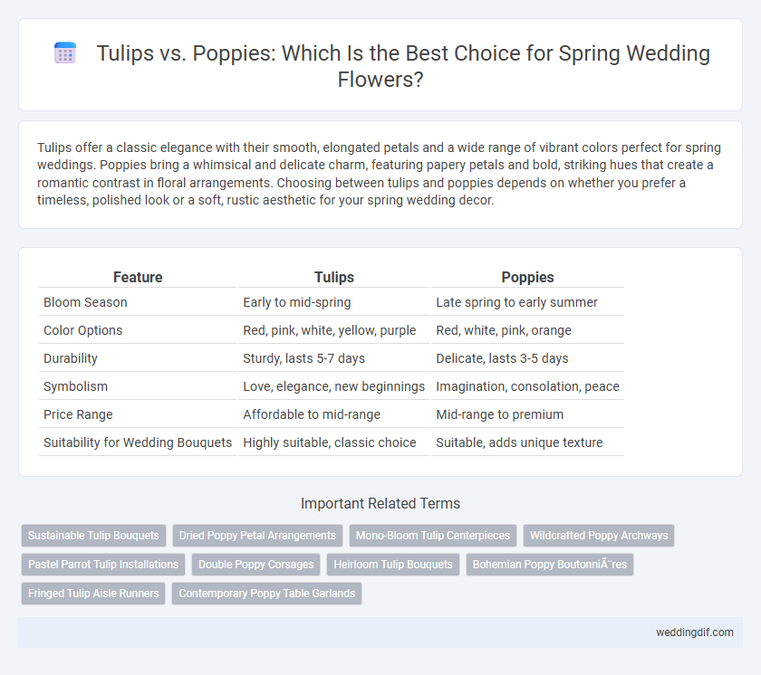 Tulips vs. Poppies: Which Is the Best Choice for Spring Wedding Flowers?
