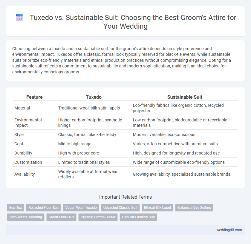 Tuxedo vs. Sustainable Suit: Choosing the Best Groom's Attire for Your Wedding
