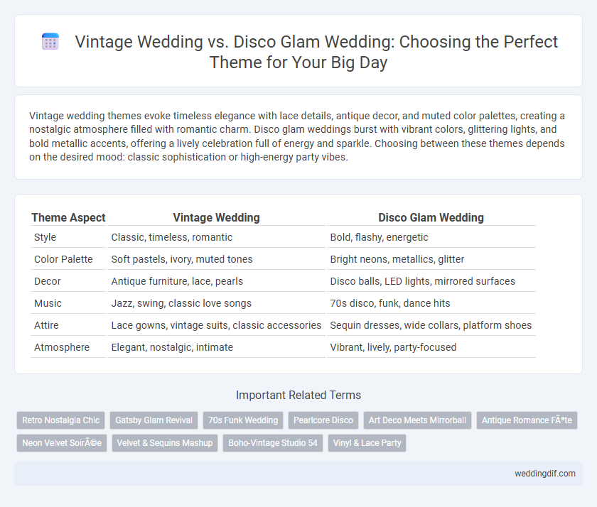 Vintage Wedding vs. Disco Glam Wedding: Choosing the Perfect Theme for Your Big Day