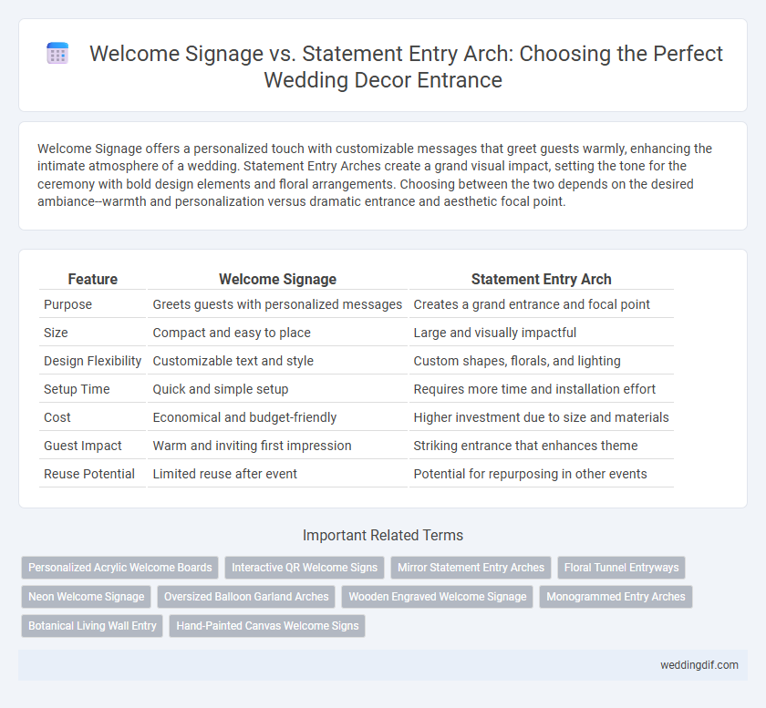 Welcome Signage vs. Statement Entry Arch: Choosing the Perfect Wedding Decor Entrance