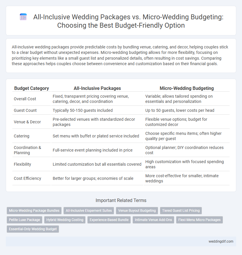 All-Inclusive Wedding Packages vs. Micro-Wedding Budgeting: Choosing the Best Budget-Friendly Option