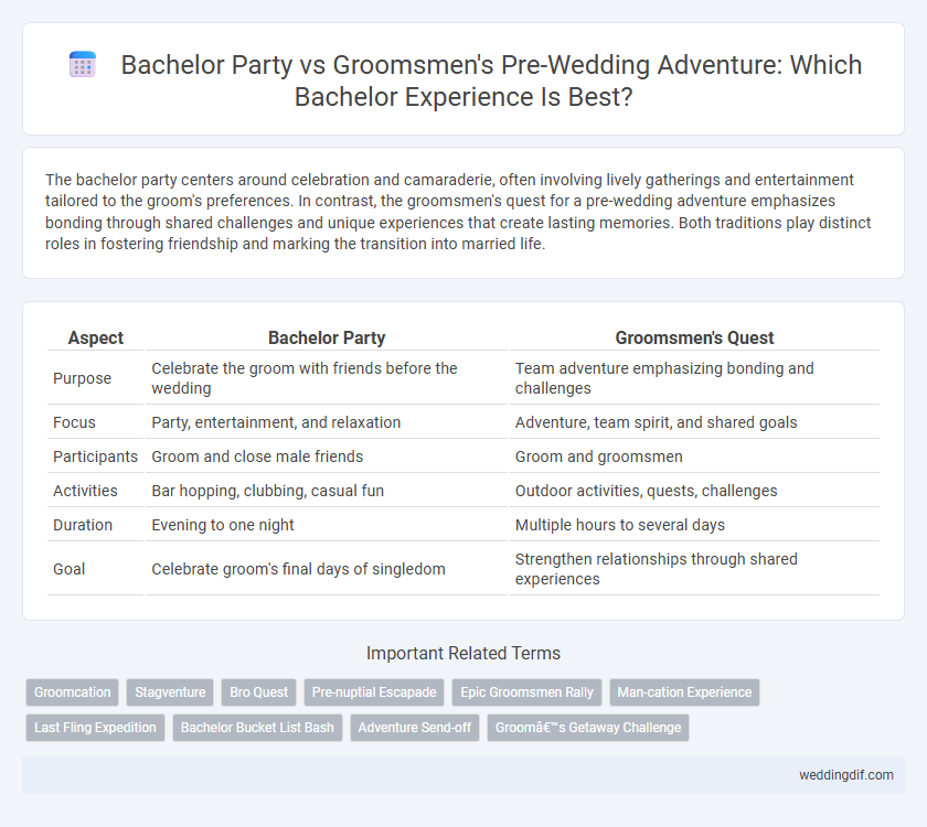 Bachelor Party vs Groomsmen's Pre-Wedding Adventure: Which Bachelor Experience Is Best?