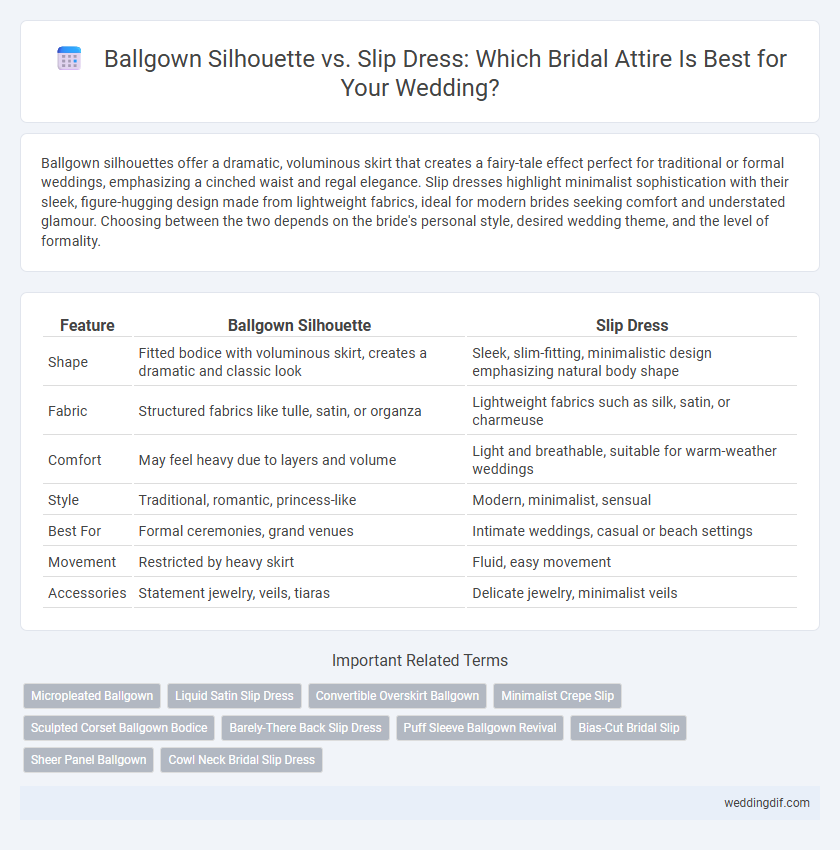 Ballgown Silhouette vs. Slip Dress: Which Bridal Attire Is Best for Your Wedding?
