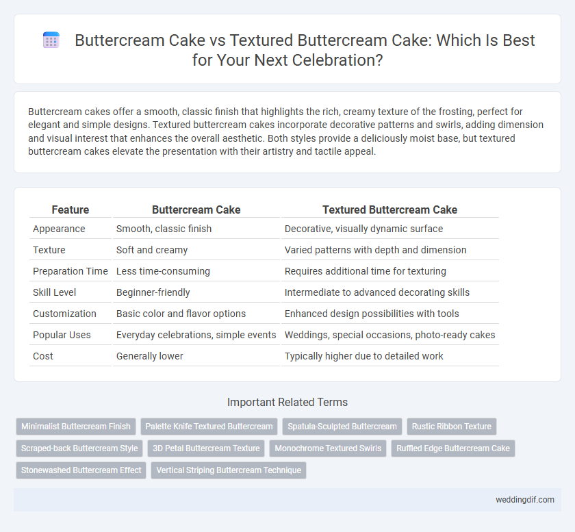 Buttercream Cake vs Textured Buttercream Cake: Which Is Best for Your Next Celebration?