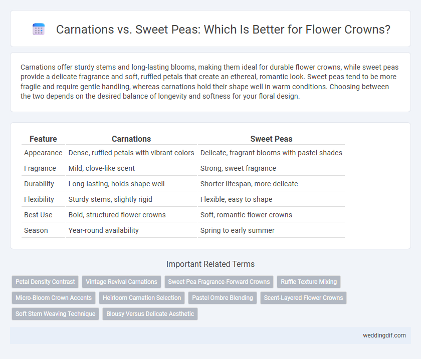 Carnations vs. Sweet Peas: Which Is Better for Flower Crowns?