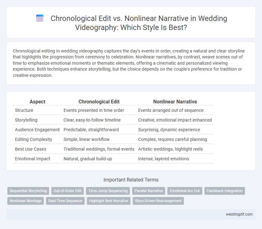 Chronological Edit vs. Nonlinear Narrative in Wedding Videography: Which Style Is Best?