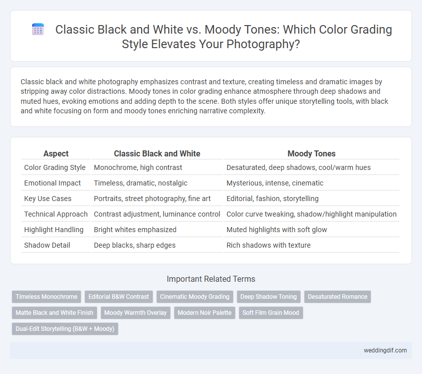 Classic Black and White vs. Moody Tones: Which Color Grading Style Elevates Your Photography?