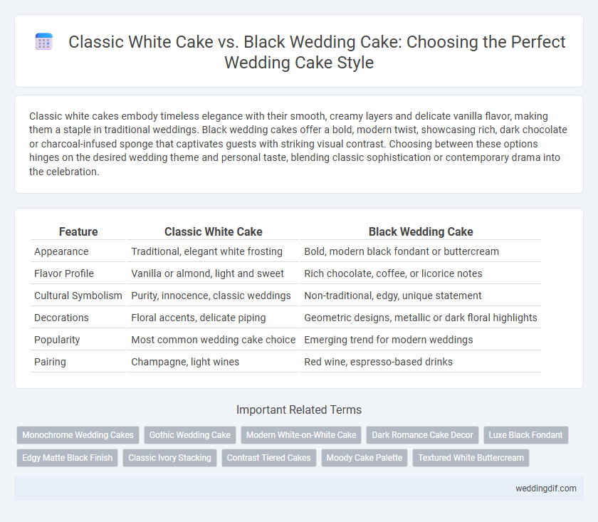 Classic White Cake vs. Black Wedding Cake: Choosing the Perfect Wedding Cake Style