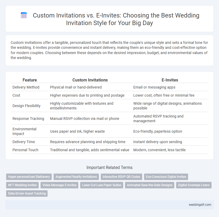 Custom Invitations vs. E-Invites: Choosing the Best Wedding Invitation Style for Your Big Day